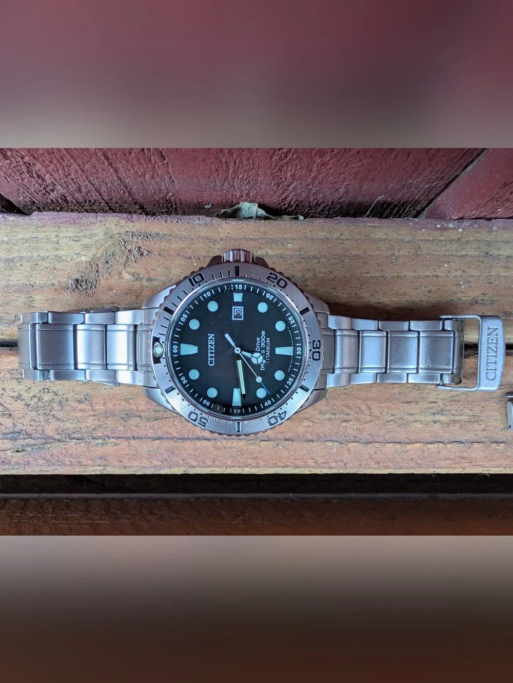 Citizen Eco-Drive Titanium Diver Watch - Black Dial